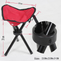 Easy to carry outdoor folding camping chair portable metal hiking stool